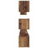 TV Cabinet Set Wall-mounted 8 pcs Old Wood Engineered Wood 3393153