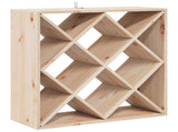 Wine Rack 2 pcs Natural 62 x 25 x 62 cm Solid Pine Wood 893318