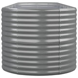 Garden Raised Bed Galvanised Steel 440x80x68 cm Grey 318969