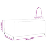Furniture Cover Plain Black 240 x 190 x 90 cm 600D 4105812