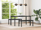 Bench Black Oak 80 x 35 x 45 cm Engineered Wood 892590
