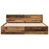 Bed Frame Old Wood 203 x 185 x 70 cm Engineered Wood 3378499