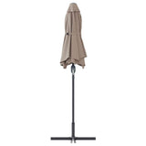Garden Parasol Taupe 370 x 197 x 239 cm Polyester and Aluminium 42003370