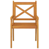 Garden Dining Set Natural wood Solid Acacia wood Medium 3058002
