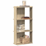 Bookcase 3-Tier Sonoma Oak 60x30x120 cm Engineered Wood 860267