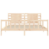 Bed Frame without Mattress 200x200 cm Solid Wood Pine 3192836