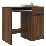 Desk Brown Oak 86x49x76 cm Engineered Wood 861829