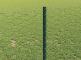 Welded Wire Fence 10 x 1 m PVC-Coated Steel Green Mesh 3336683