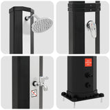 Solar Shower with Shower Head and Faucet 40 L Black and Silver 42039811