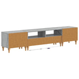 3 Piece LED TV Cabinet Grey Sonoma Engineered Wood 3416505