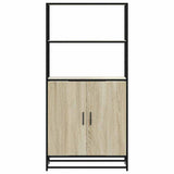 Highboard Sonoma Oak 68x35x139 cm Engineered Wood and Metal 849050