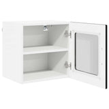 Wall Glass Cabinet PORTO Black 40 x 31 x 40 cm Engineered Wood 885187