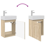 Bathroom Vanity Unit with Tap Sonoma Oak 45.5 x 22.5 x 84 cm 889463