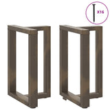 Dining Table Legs T-Shaped 2 pcs Black 50x35x cm Steel 4013051
