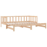 Day Bed with Trundle without Mattress 90x190 cm Single Solid Wood 836162