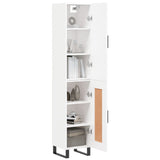 Highboard White 34.5x34x180 cm Engineered Wood 3199129