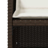 Garden Chairs with Cushions 4 pcs Brown Poly Rattan 364935