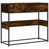 Console Table Smoked Oak 90x35x80 cm Engineered Wood 849176