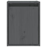 Wall Cabinets 2 pcs Grey 30x30x40 cm Solid Wood Pine 813480