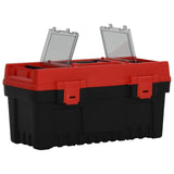 2 Piece Tool Box Set Black and Red Polypropylene 152103