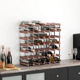 Wine Rack for 42 Bottles Brown Solid Wood Pine 340893