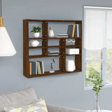 Wall Shelf Brown Oak 90x16x78 cm Engineered Wood 815560
