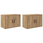 ZNTS Garage Wall Cabinets 2 pcs Artisan Oak Engineered Wood 860660