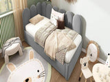Upholstered Bed Daybed with Pull-Out Bed, 3FT Single Sofa Bed 90 x 190 cm, Guest Beds for Adults and N601P272133G