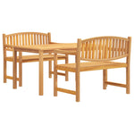 ZNTS 3 Piece Garden Dining Set Solid Wood Teak 3157940