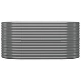 Garden Raised Bed Galvanised Steel 152x80x68 cm Grey 318949