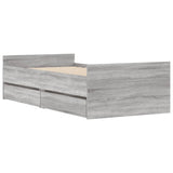 Bed Frame without Mattress Grey Sonoma 75x190 cm Small Single Small Single 3207390