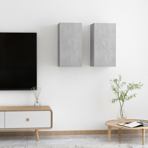Wall TV Cabinet 2 pcs Concrete grey 30.5 x 30 x 60 cm 803335