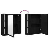 Bathroom Mirror Cabinet Black Oak 60x16x60 cm Engineered Wood 862228