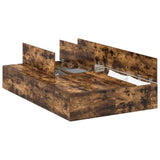 Storage Bed Frame Smoked Oak 120 x 190 cm Engineered Wood 3335425