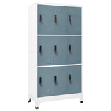 Locker Cabinet Light Grey and Dark Grey 90x45x180 cm Steel 339811