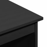 Desk Cabinet Set 2 pcs Black Solid Pine Wood 3438773
