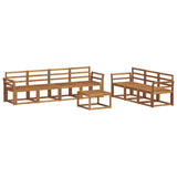 Outdoor Sofa Set 8 pcs Natural Solid Acacia Wood 3366112