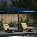 Garden Parasol 385 x 209 x 244 cm Polyester Azurblau 42003290