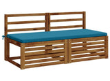 2-Piece Bench Cushions SOEST 2 pcs 100% Polyester Light Blue 949297