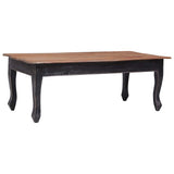 Coffee Table Black 120x60x45 cm Solid Mahogany Wood 283904