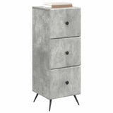 Drawer Cabinet Concrete Grey 33 x 34.5 x 90 cm Engineered Wood 895538