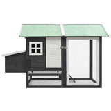 Chicken Cage Grey 170x81x110 cm Solid Pine & Fir Wood 170861