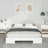 Bed Frame White 140 x 200 cm 873029