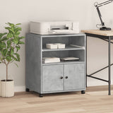 Printer Stand with Wheels Concrete Grey 60x48x74 cm 840635