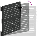 Garden Gate with Lock Black 110 x 105 cm Powder-Coated Steel 42015899