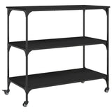 Kitchen Trolley Black 102x50x95 cm Engineered Wood 842321