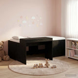 Kids'High Bed Frame with Desk Black 90 x 200 cm 3422652