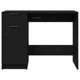 Desk with Drawer Black Oak 100 x 50 x 75 cm Engineered Wood 862779