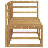 Outdoor Middle and Corner Sofa 2 Piece White Solid Acacia Wood 901472