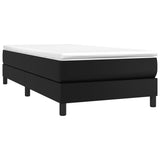 Box Spring Bed Frame Black Single Faux Leather 3121181